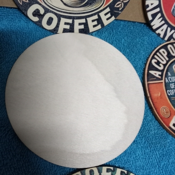 Coffee Coasters Set Of 6- Red, Green, Black - Picture 2 of 8